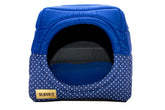 Cama Iglu e Toca Para Cachorro Luppet Luxo Azul Poa G (LP1216-02G)